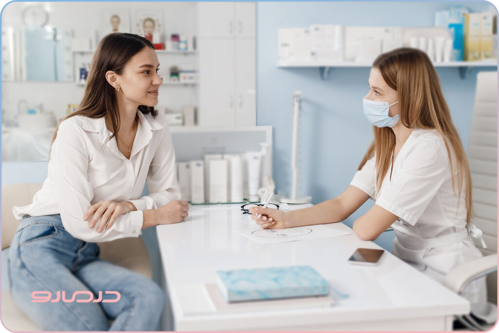 مشاوره پیش از لیزر موهای زائد با متخصص پوست